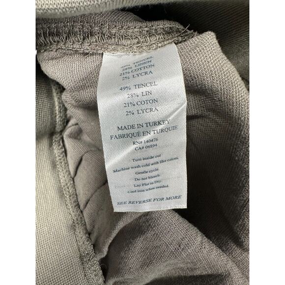 Faherty Arlie Day Pants Sz Large Tencel Linen Blend Pull On Jogger Olive Green - Picture 7 of 7